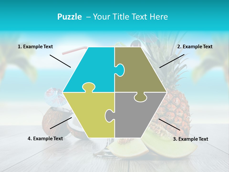 Sunny Blur Pineapple PowerPoint Template