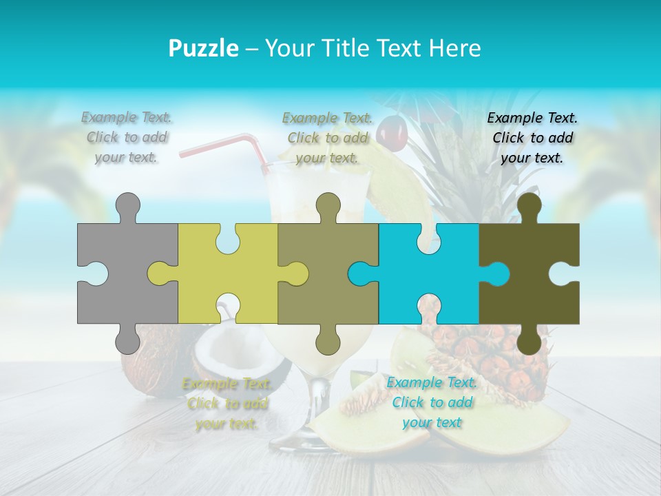 Sunny Blur Pineapple PowerPoint Template