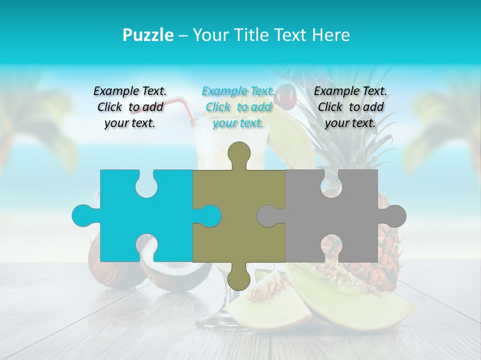 Sunny Blur Pineapple PowerPoint Template