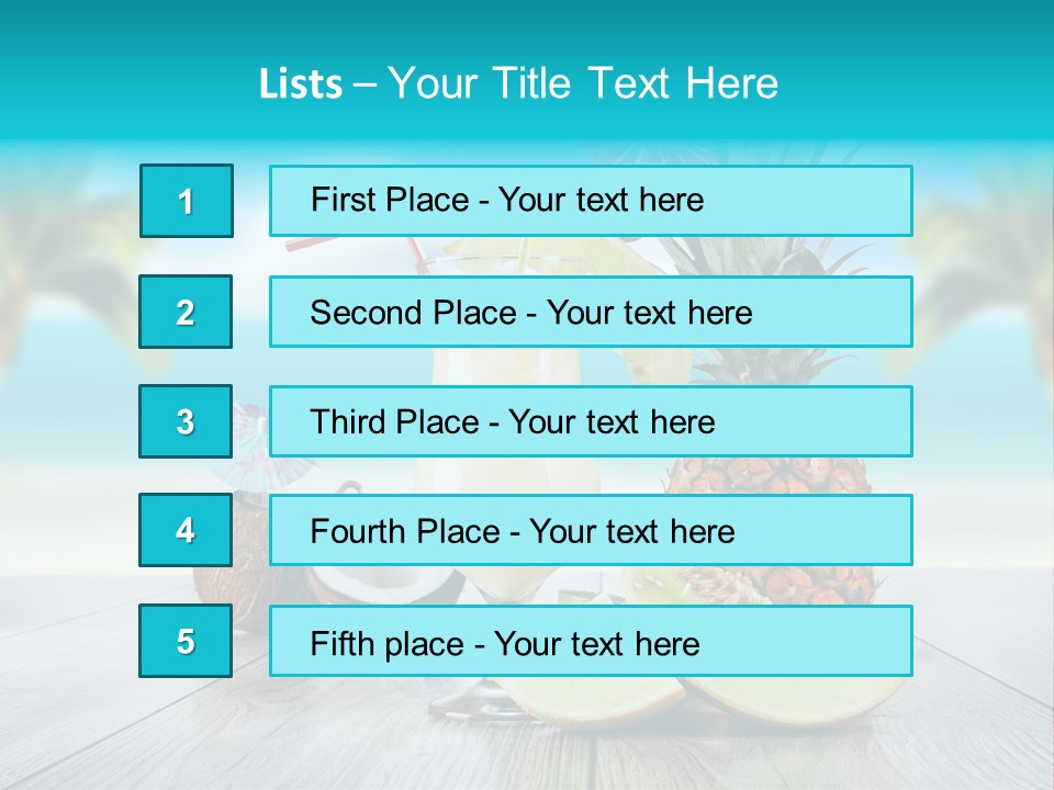 Sunny Blur Pineapple PowerPoint Template