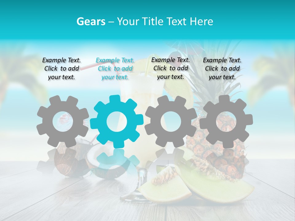 Sunny Blur Pineapple PowerPoint Template