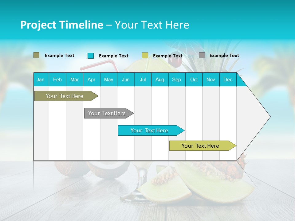 Sunny Blur Pineapple PowerPoint Template