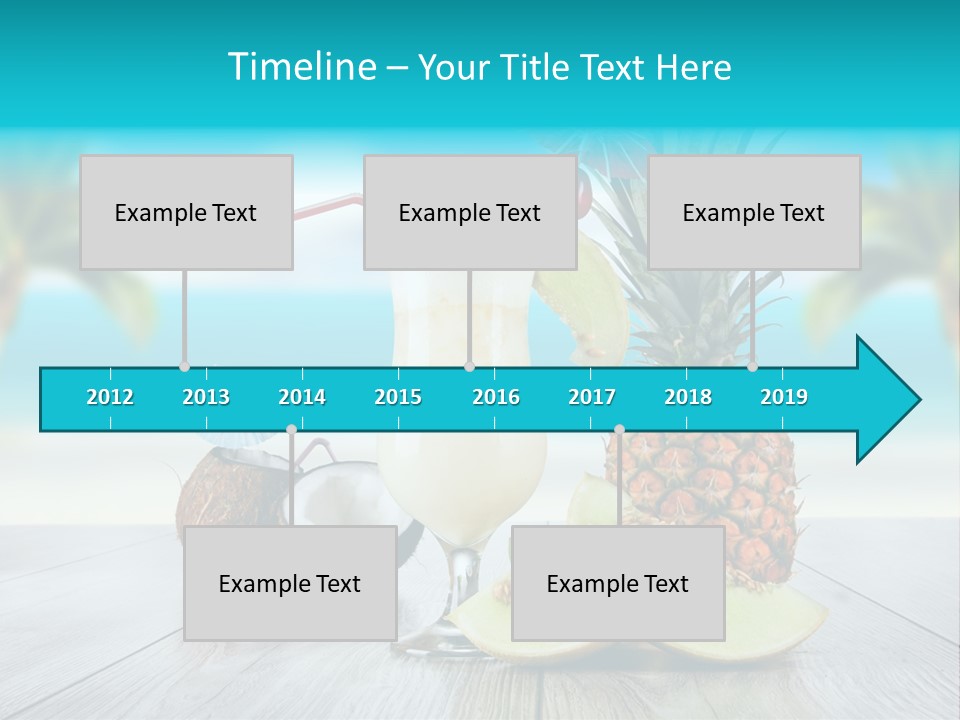 Sunny Blur Pineapple PowerPoint Template