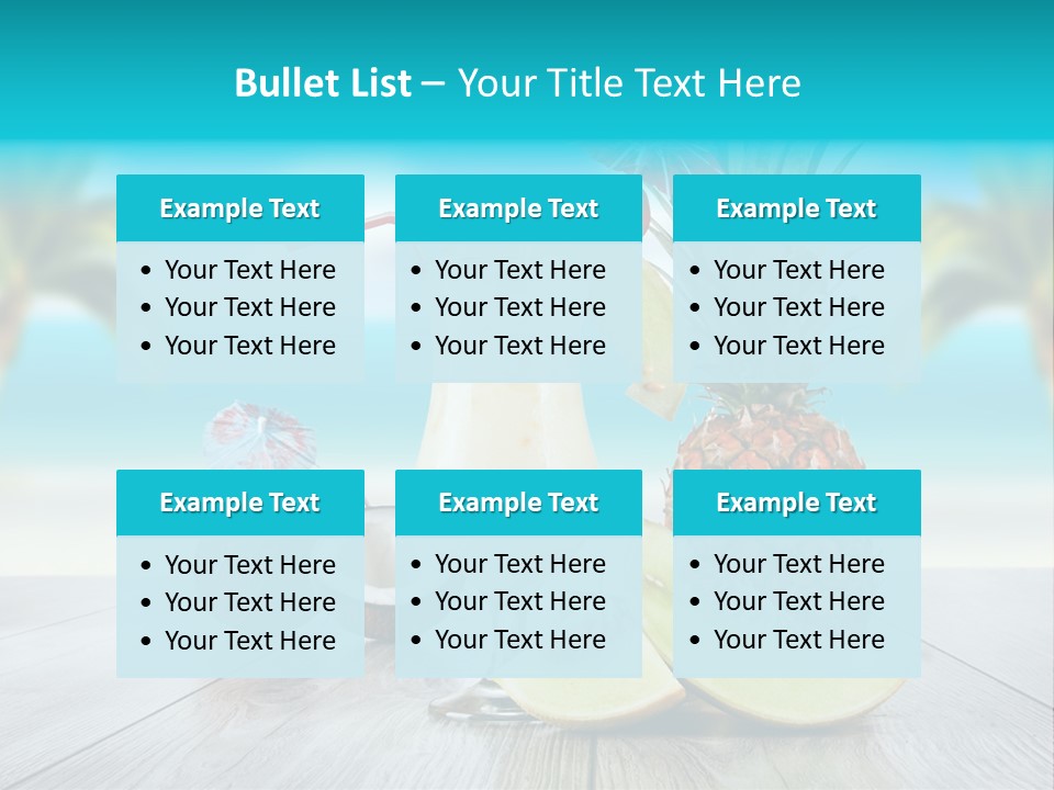 Sunny Blur Pineapple PowerPoint Template