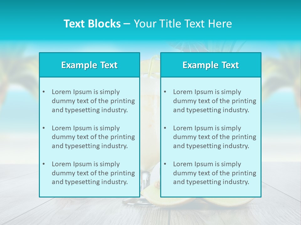 Sunny Blur Pineapple PowerPoint Template