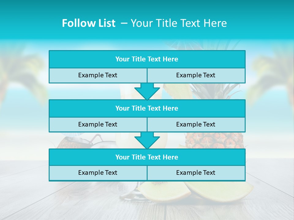 Sunny Blur Pineapple PowerPoint Template
