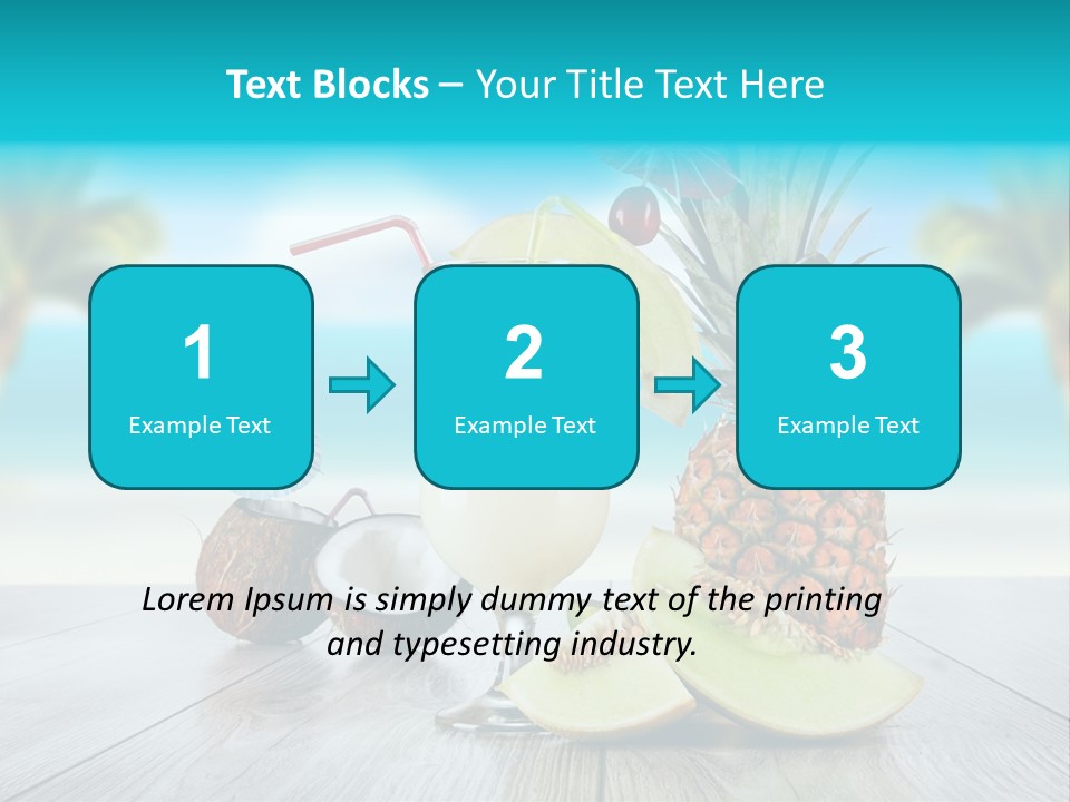 Sunny Blur Pineapple PowerPoint Template