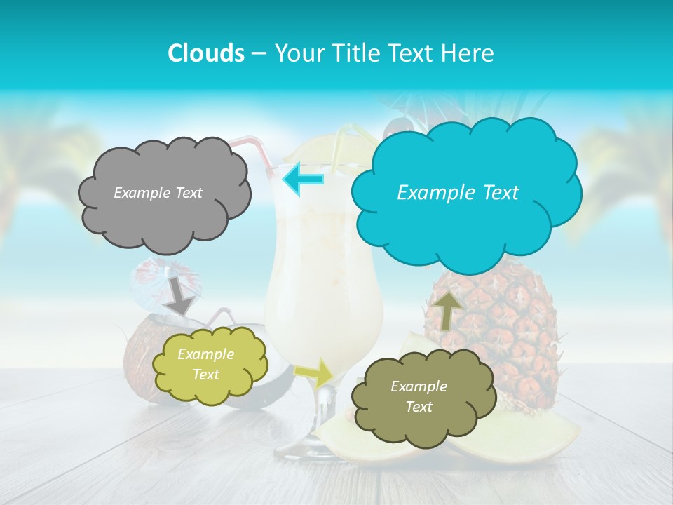 Sunny Blur Pineapple PowerPoint Template