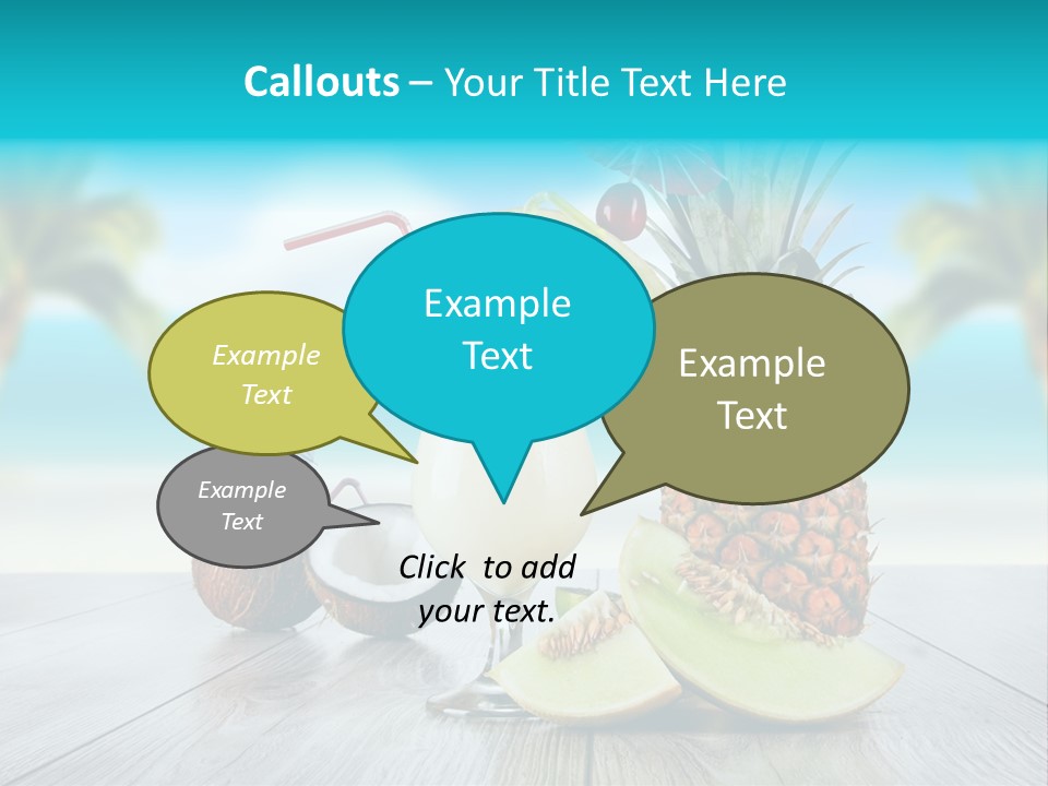 Sunny Blur Pineapple PowerPoint Template