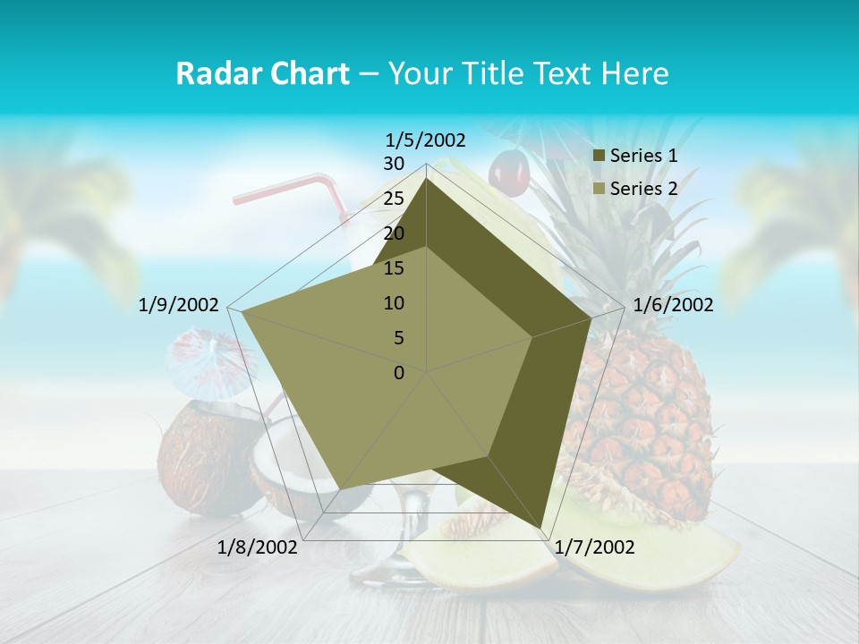 Sunny Blur Pineapple PowerPoint Template