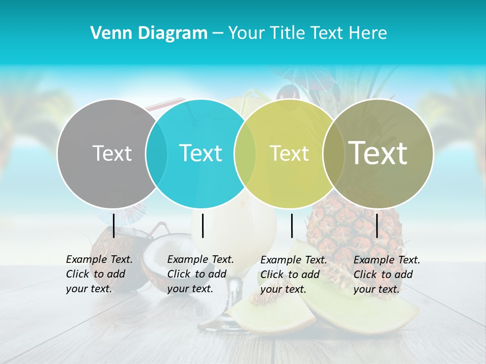 Sunny Blur Pineapple PowerPoint Template