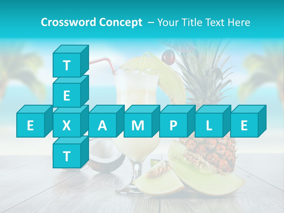 Sunny Blur Pineapple PowerPoint Template