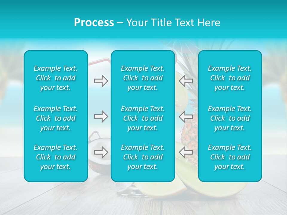 Sunny Blur Pineapple PowerPoint Template