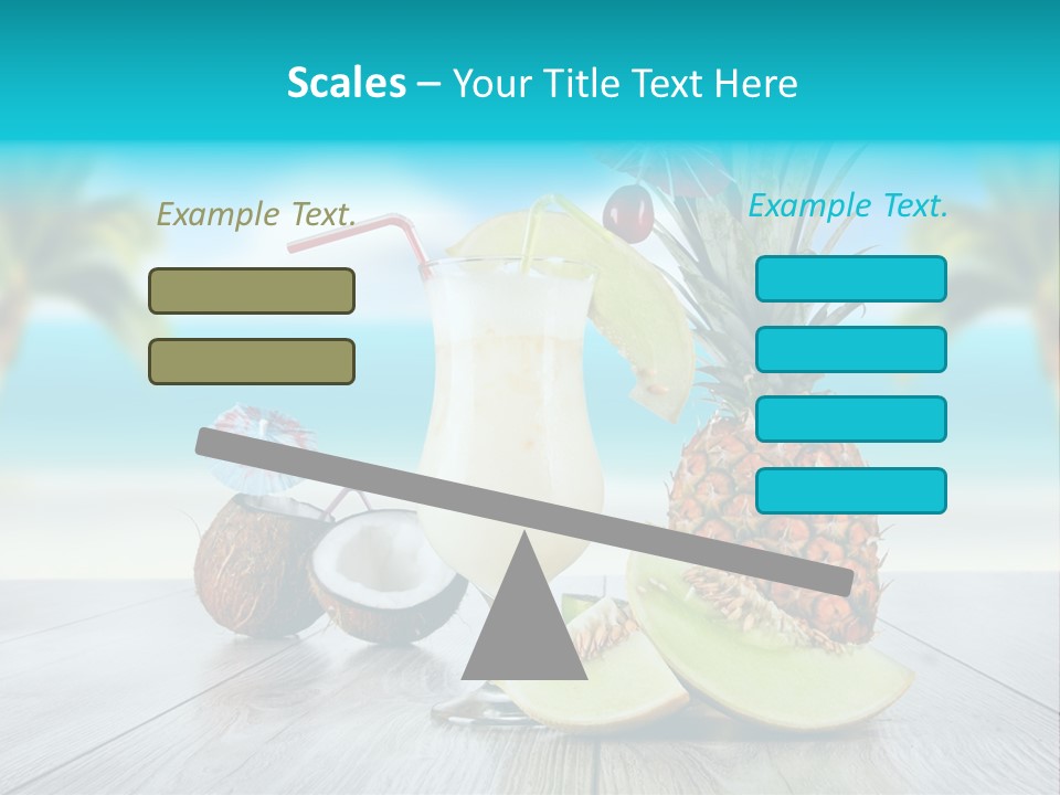 Sunny Blur Pineapple PowerPoint Template