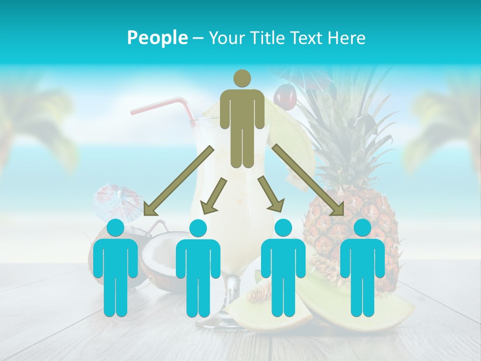 Sunny Blur Pineapple PowerPoint Template