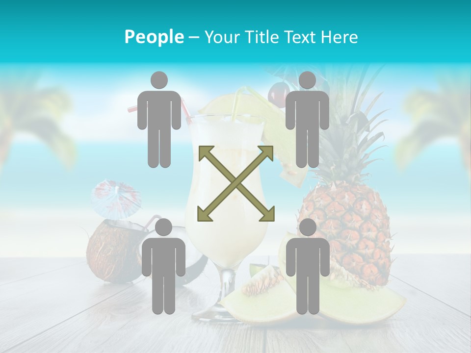 Sunny Blur Pineapple PowerPoint Template
