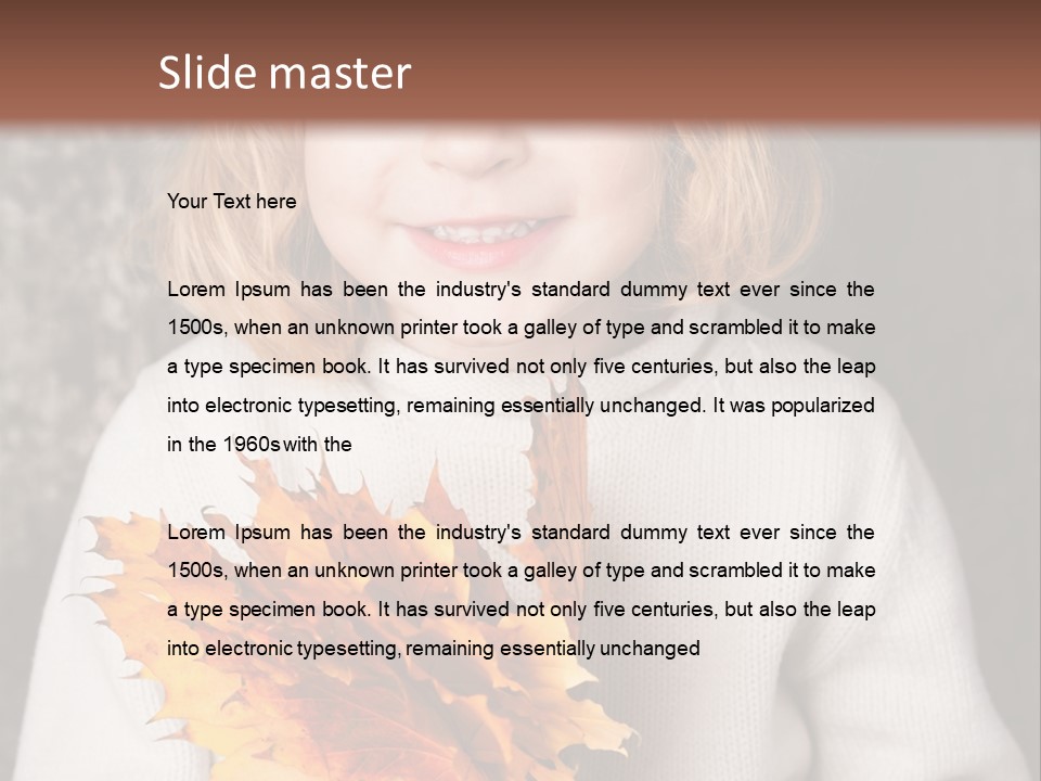 Orange Maple Hat PowerPoint Template