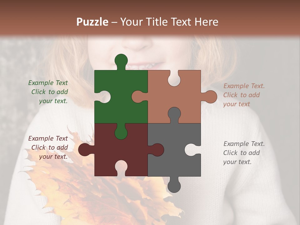 Orange Maple Hat PowerPoint Template