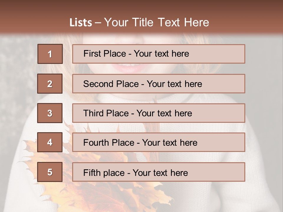 Orange Maple Hat PowerPoint Template