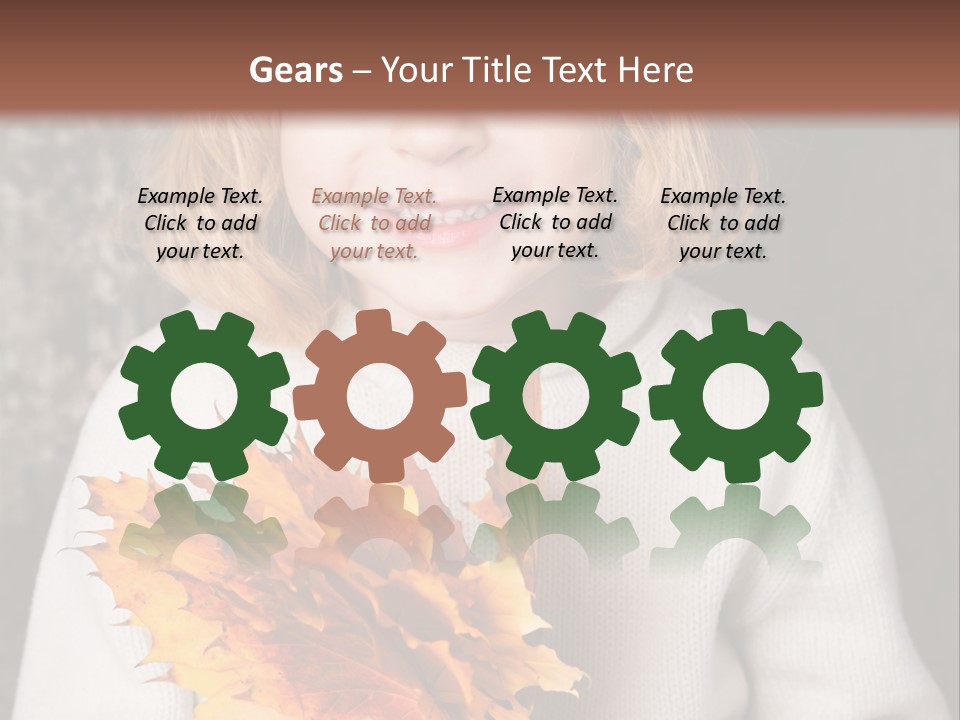 Orange Maple Hat PowerPoint Template