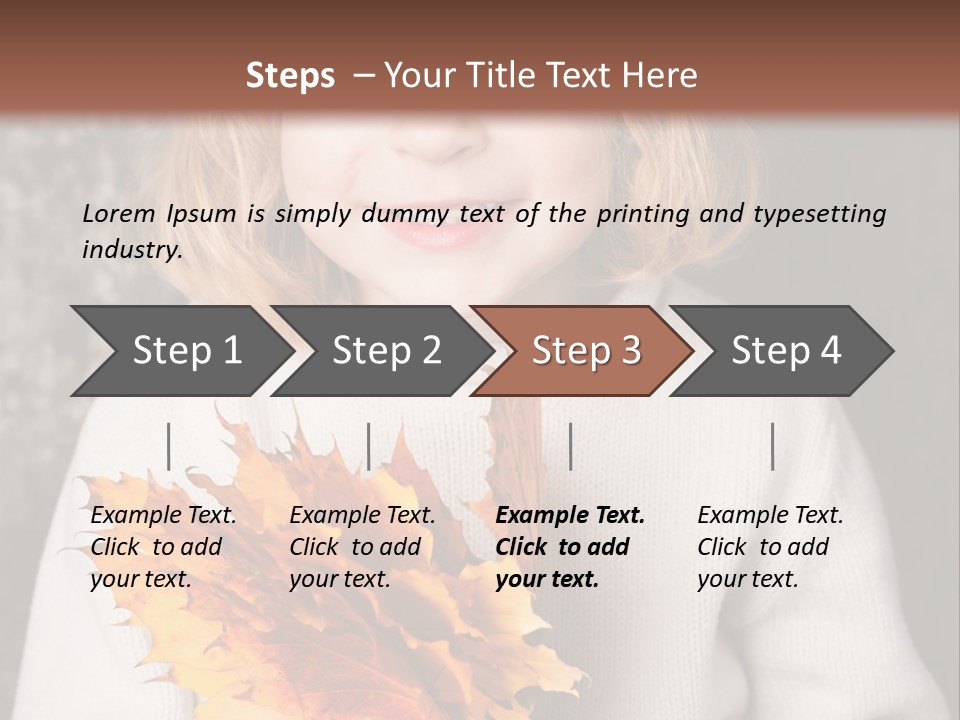 Orange Maple Hat PowerPoint Template