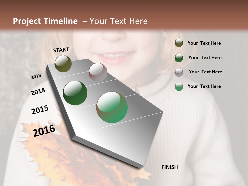 Orange Maple Hat PowerPoint Template