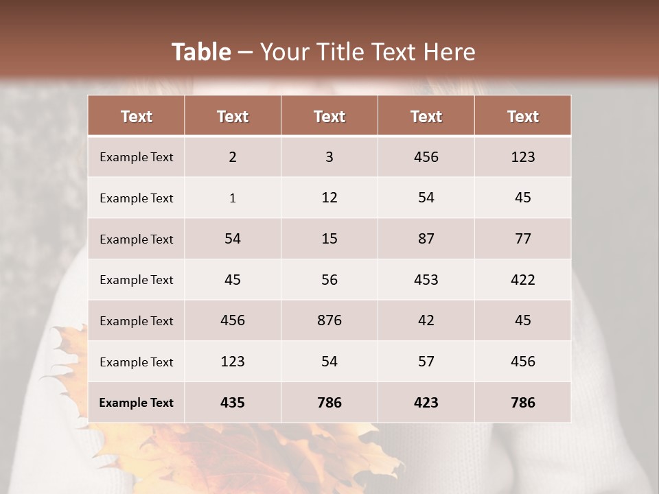 Orange Maple Hat PowerPoint Template