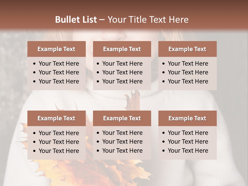 Orange Maple Hat PowerPoint Template