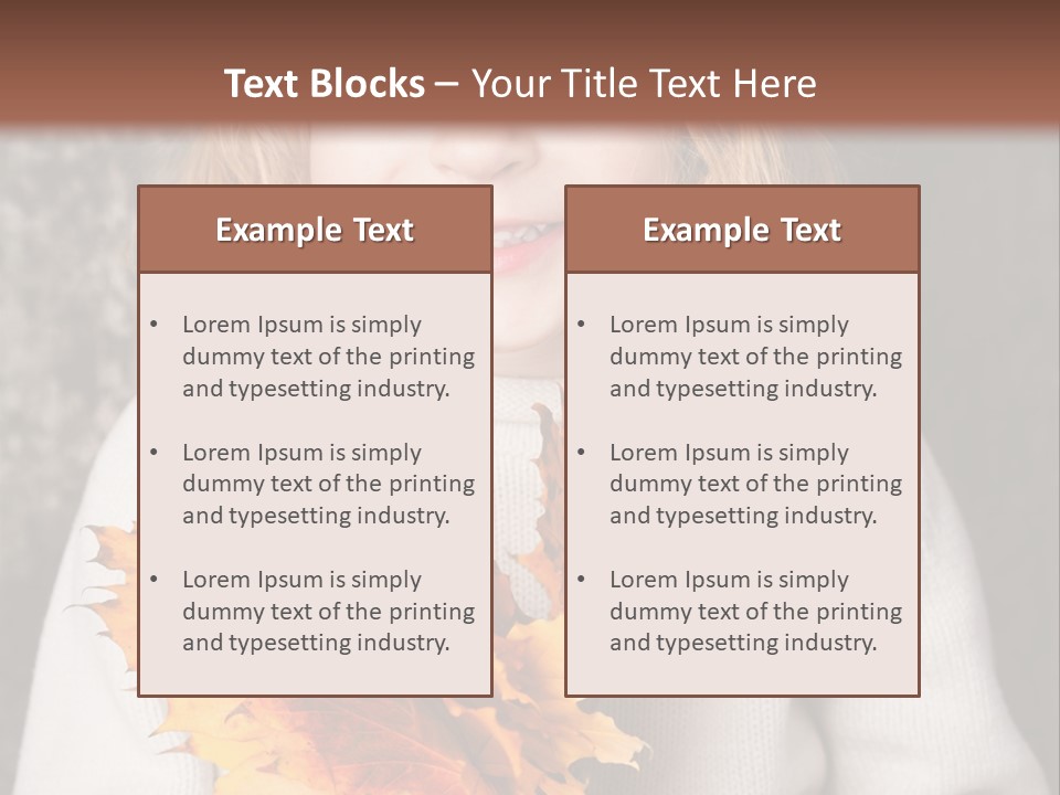 Orange Maple Hat PowerPoint Template