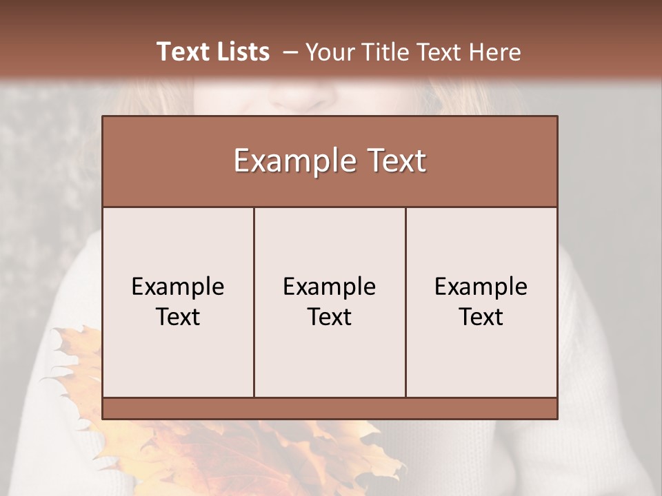 Orange Maple Hat PowerPoint Template