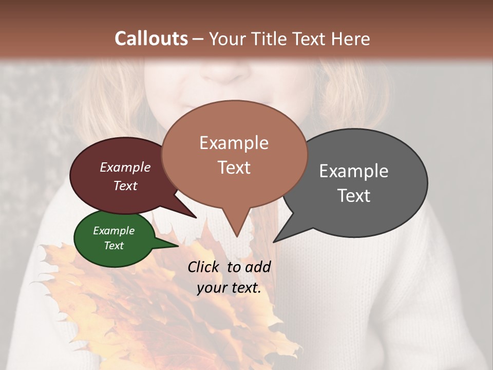 Orange Maple Hat PowerPoint Template