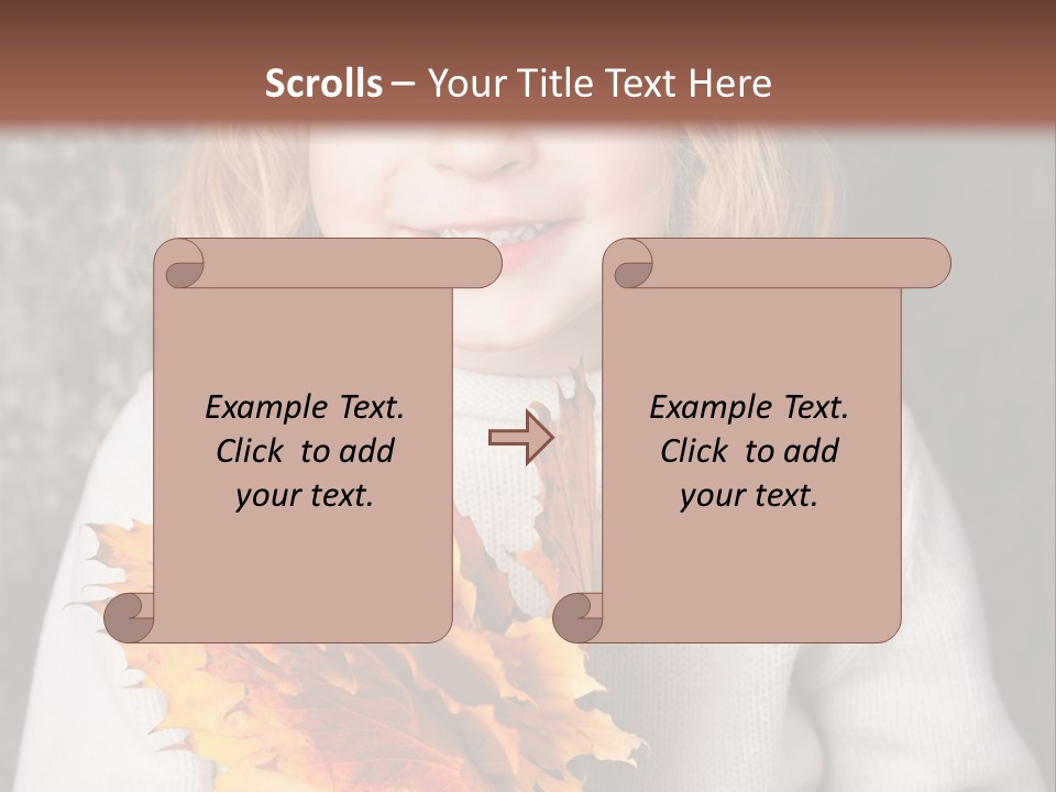 Orange Maple Hat PowerPoint Template