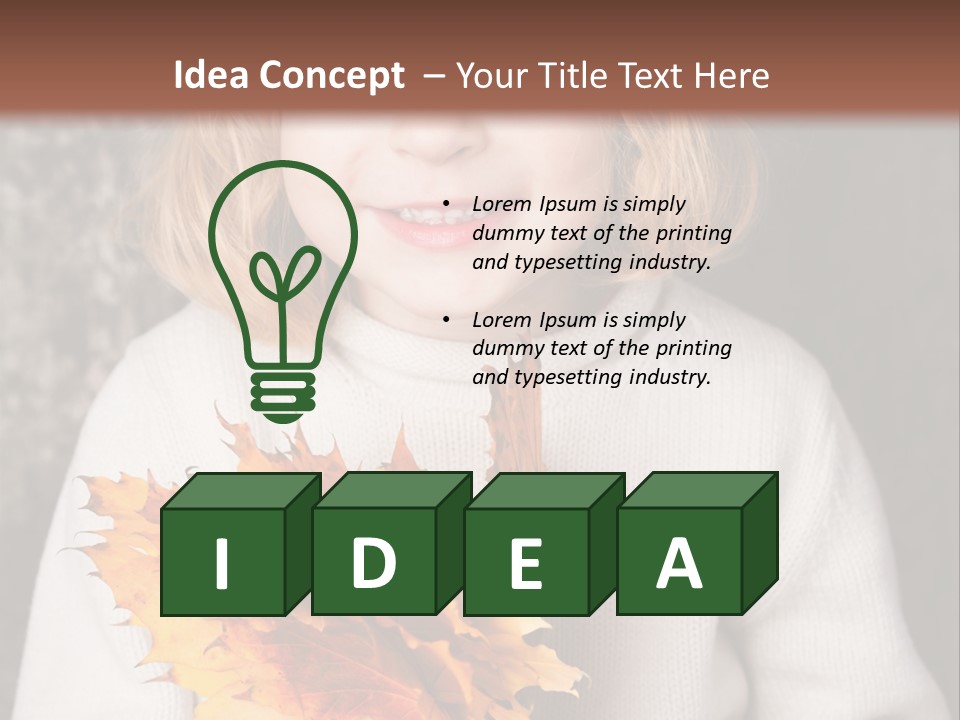 Orange Maple Hat PowerPoint Template