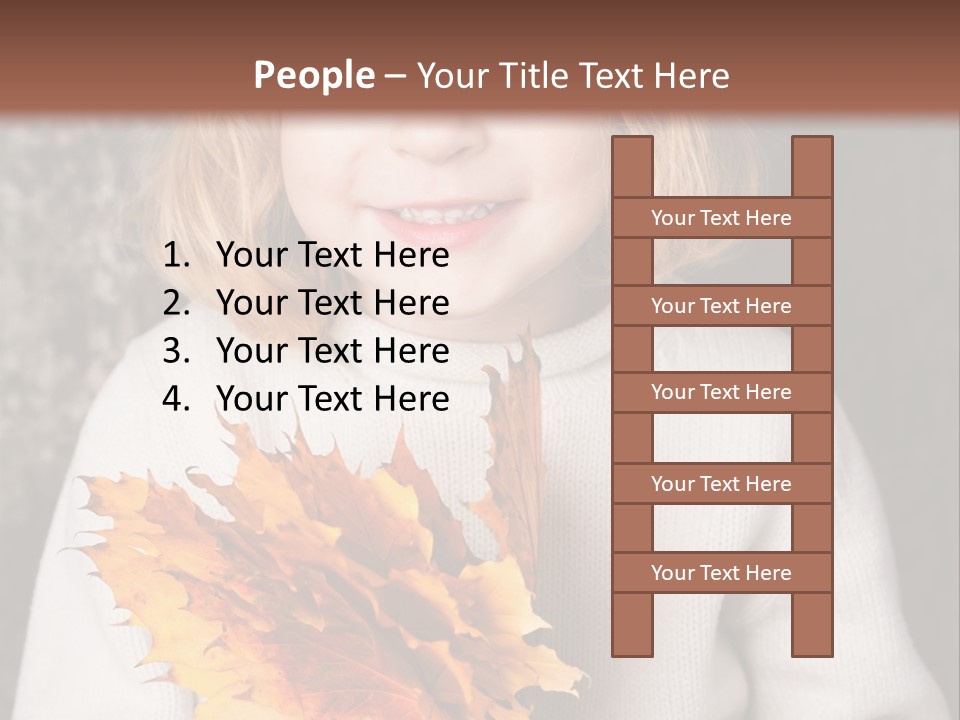 Orange Maple Hat PowerPoint Template