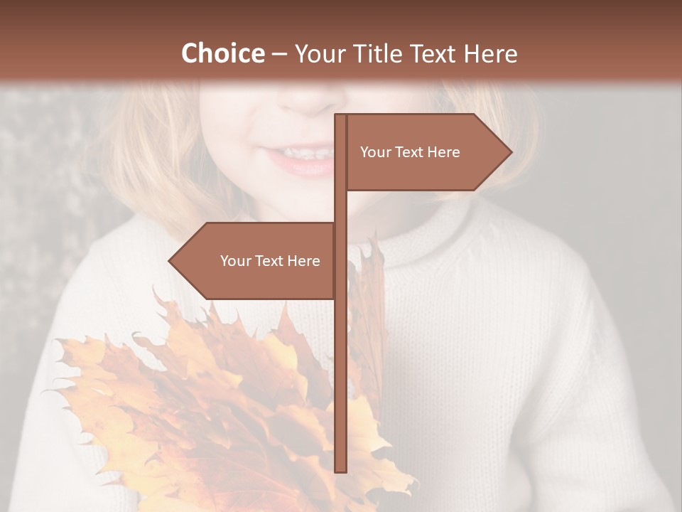 Orange Maple Hat PowerPoint Template