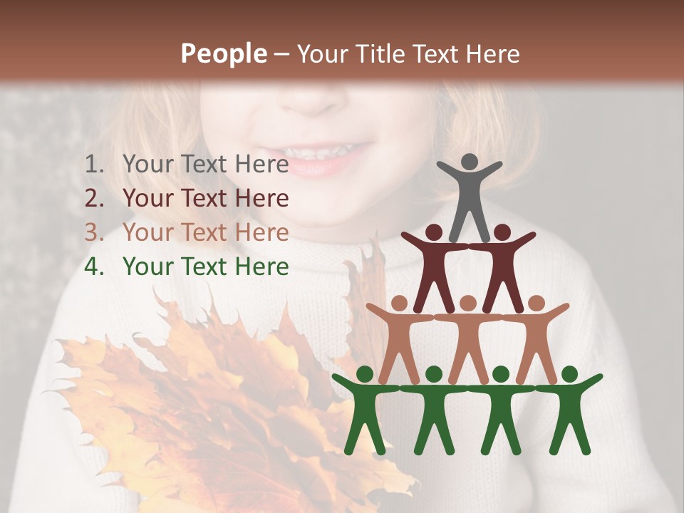 Orange Maple Hat PowerPoint Template