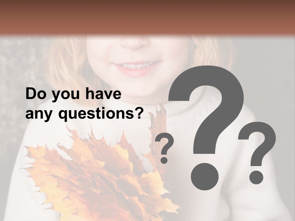 Orange Maple Hat PowerPoint Template