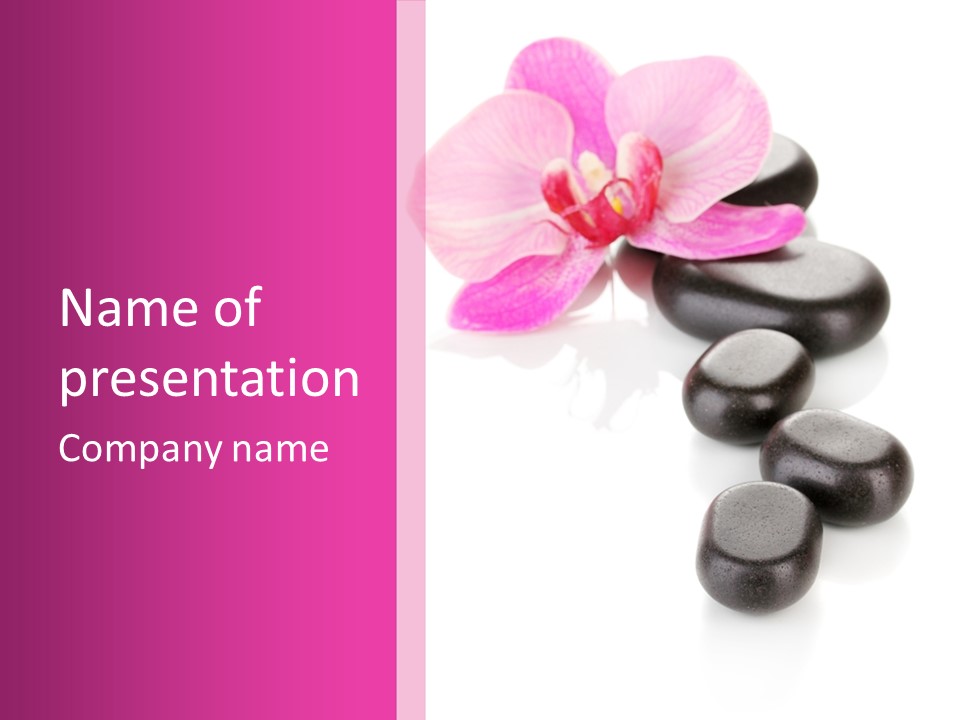 Asian Phalenopsis Stack PowerPoint Template