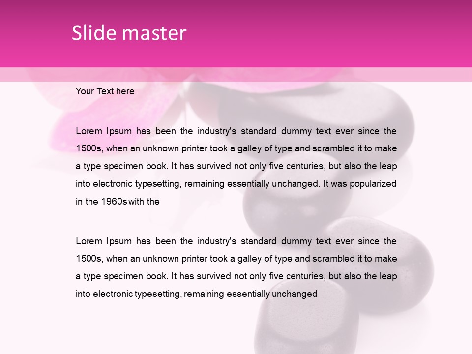 Asian Phalenopsis Stack PowerPoint Template