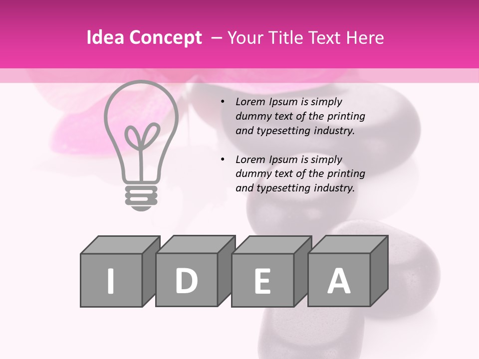 Asian Phalenopsis Stack PowerPoint Template