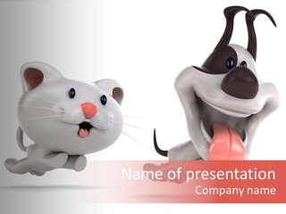 Grey Cute Chase PowerPoint Template