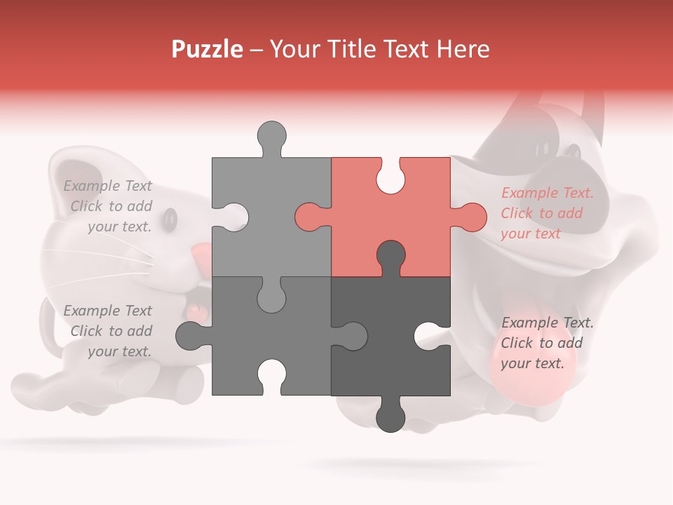 Grey Cute Chase PowerPoint Template