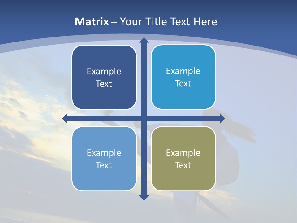 Shadow Sunset Pose PowerPoint Template