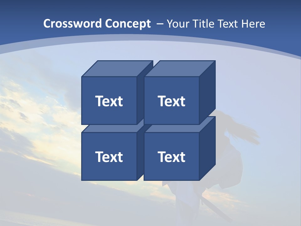 Shadow Sunset Pose PowerPoint Template