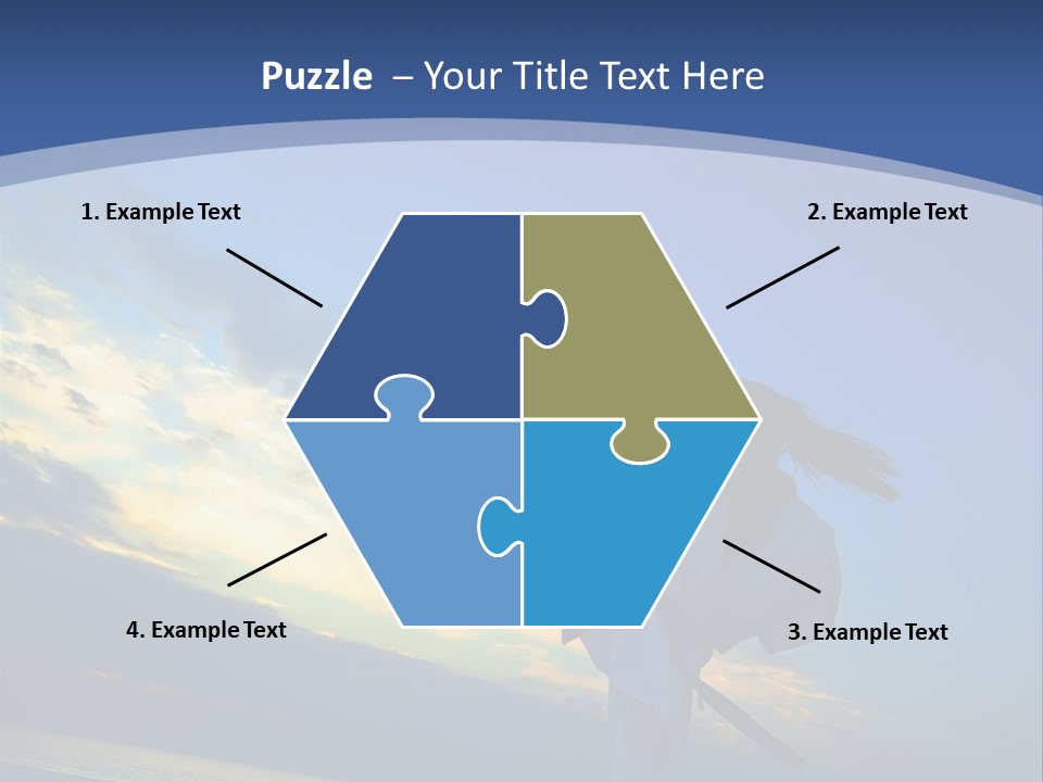 Shadow Sunset Pose PowerPoint Template