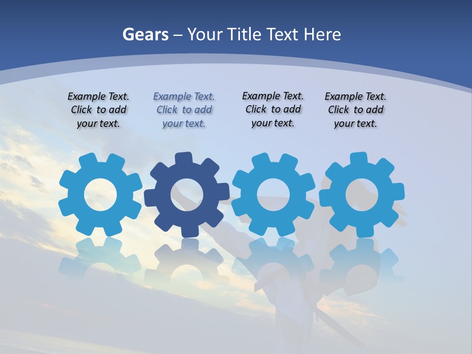 Shadow Sunset Pose PowerPoint Template