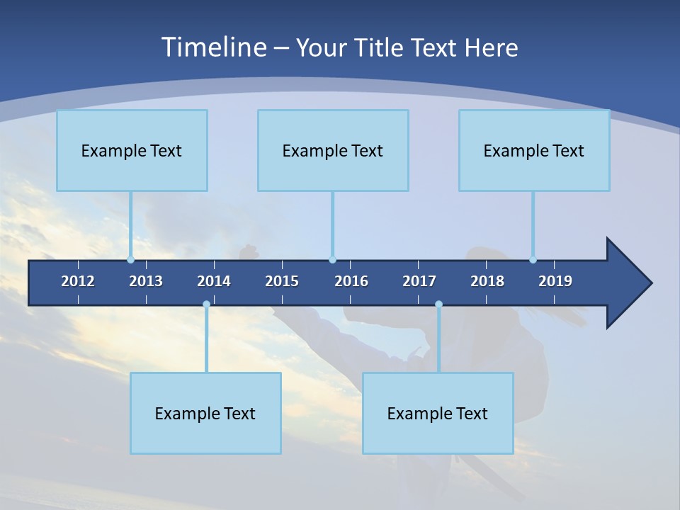 Shadow Sunset Pose PowerPoint Template