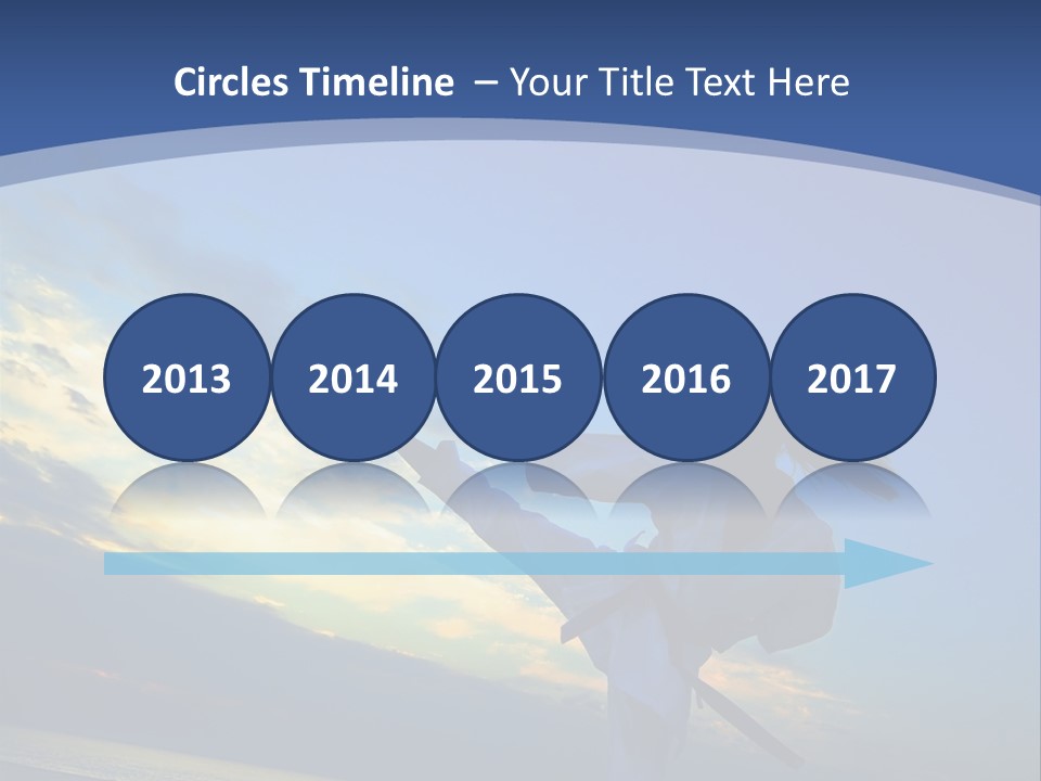 Shadow Sunset Pose PowerPoint Template