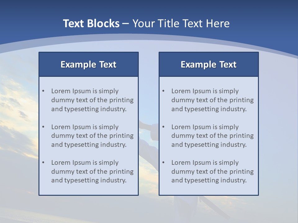 Shadow Sunset Pose PowerPoint Template