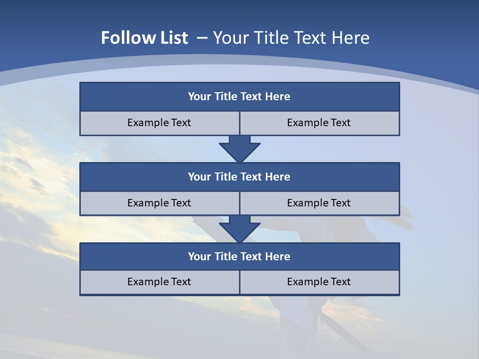 Shadow Sunset Pose PowerPoint Template